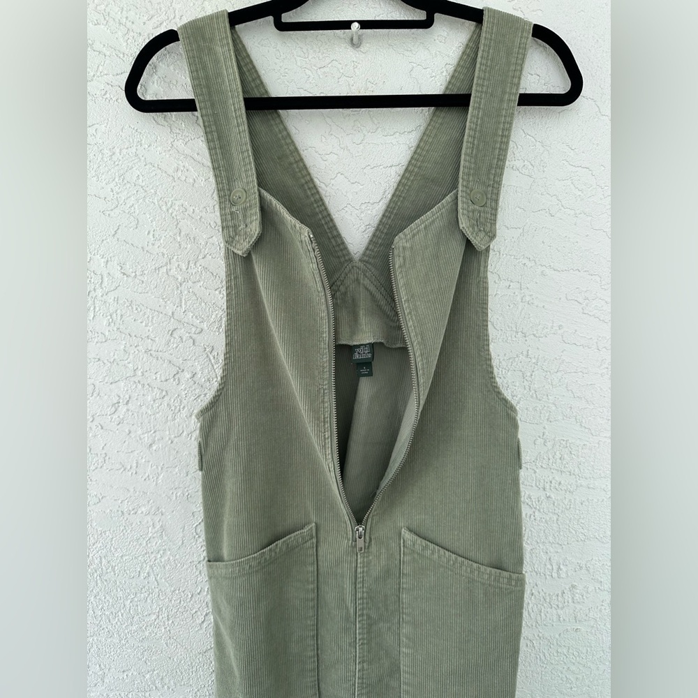 Wild Fable Corduroy Green Dress Size Small Boho - Picture 9 of 11